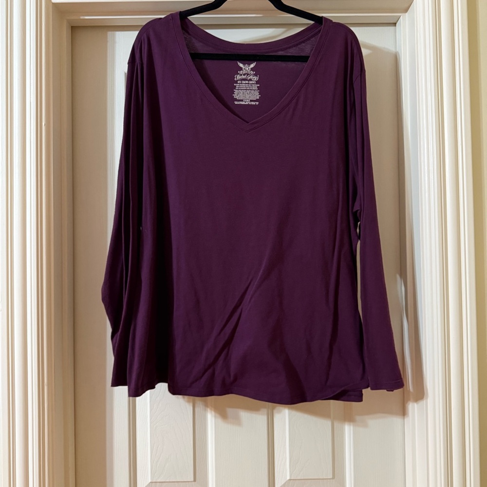 Faded Glory Burgundy Plus Size T-shirt